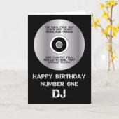 Carte Numéro 1 DJ de joyeux anniversaire (Fleur jaune)