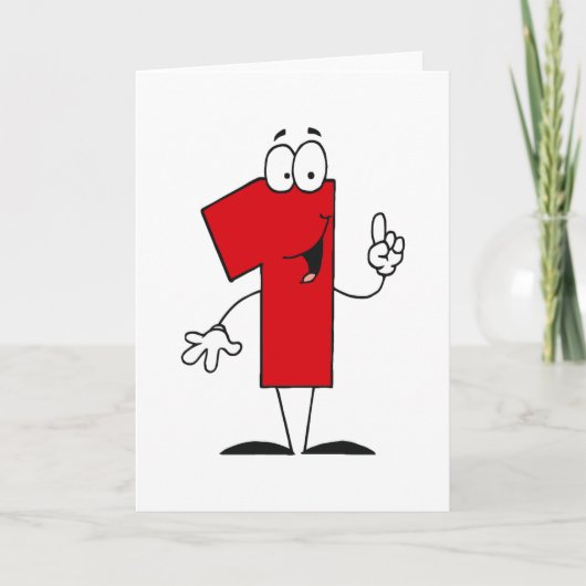 Carte Numéro 1er Anniversaire T-shirts et cadeaux (Devant)