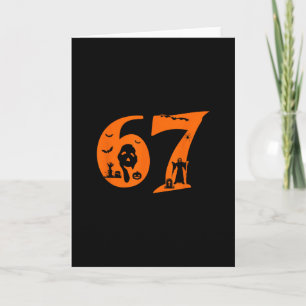 Carte Numéro 67 Citation drôle de mème 6 7 Six Sept Épou
