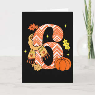 Carte Numéro 6 67 Automne Pumpkin Meme Drôle Six Sept