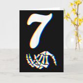Carte Numéro 7 Main de squelette de meme correspondant 6 (Fleur jaune)