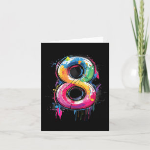 Carte Numéro 8 8e anniversaire Huit ans Garçons Filles G