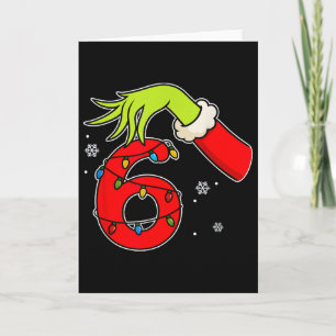Carte Numéro amusant 6 Noël 67 Six Sept Mème Xmas Hommes