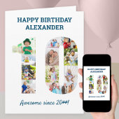 Carte Numéro de 10e anniversaire Collage photo