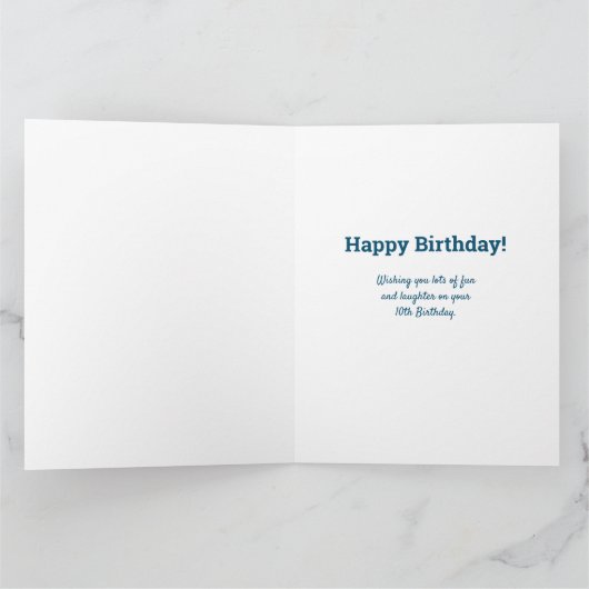 Carte Numéro de 10e anniversaire Collage photo (Intérieur)