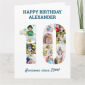 Carte Numéro de 10e anniversaire Collage photo (Devant)