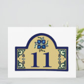 Carte Numéro de la maison Modifier l'aimant du texte (Debout devant)