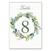 Carte Numéro de la table de couronnes d'aquarelle (Dos)