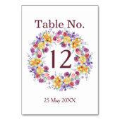 Carte Numéro de la table de courroie d'aquarelle f (Dos)