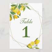 Carte Numéro de la table principale de la taille d (Devant)