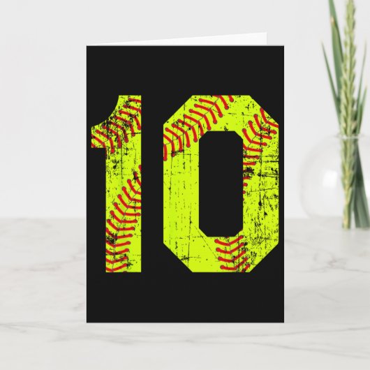 Carte Numéro de maillot vintage Softll 10 (Devant)