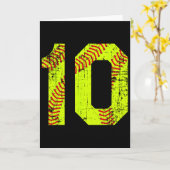 Carte Numéro de maillot vintage Softll 10 (Fleur jaune)
