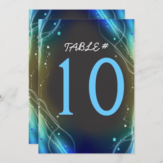 Carte Numéro de table Barbar Mitzvah (Devant / Derrière)