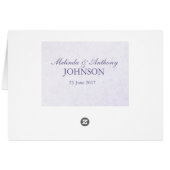 Carte Numéro de table Columbine Bouquet (Dos Horizontal)