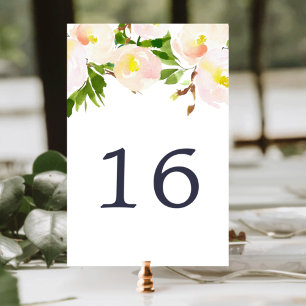 Carte Numéro de table de congé de printemps