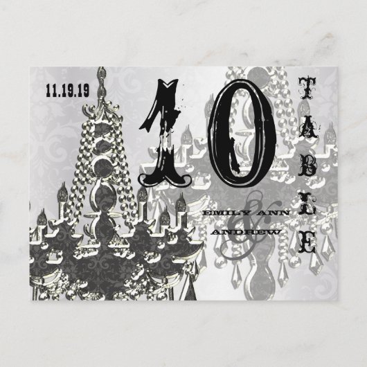 Carte Numéro de table de la feuille de lecture en  (Dos)