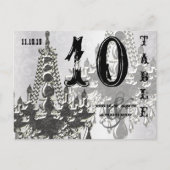 Carte Numéro de table de la feuille de lecture en  (Devant)