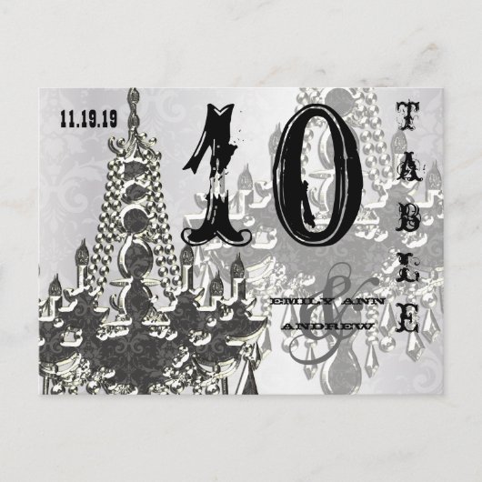 Carte Numéro de table de la feuille de lecture en  (Devant)