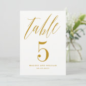 Carte Numéro de table de script Mod Gold (Debout devant)