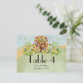 Carte Numéro de table du Mariage forestier enchâss (Debout devant)