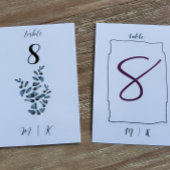 Carte Numéro de table Eucalyptus | MARIAGE
