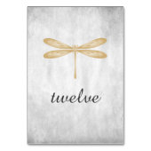 Carte Numéro de table Gold Dragonfly (Dos)