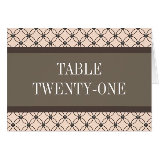 Carte Numéro de table Linen Fancy (Devant horizontal)