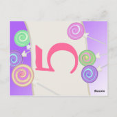 Carte Numéro de table Lollipop (Dos)