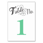 Carte Numéro de table Love Story (Par défaut)