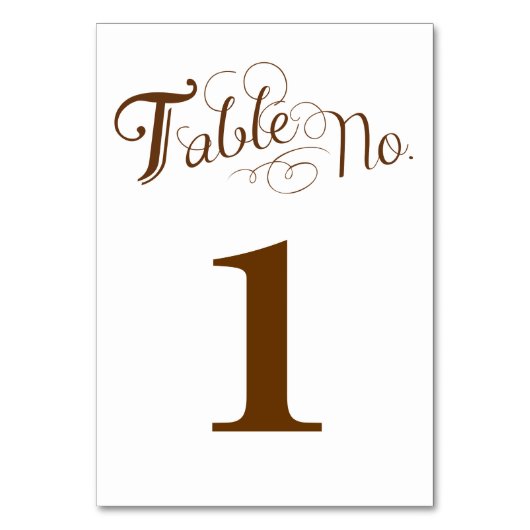 Carte Numéro de table Love Story (Par défaut)