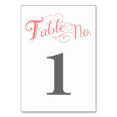 Carte Numéro de table Love Story (Par défaut)