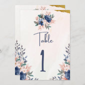 Carte Numéro de table Lovely Calligraphy (Devant / Derrière)