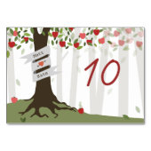 Carte Numéro de table Mariage Apple Orchard (Dos)