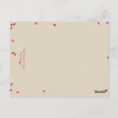 Carte Numéro de table Mariage de chêne - Fuchsia (Dos)