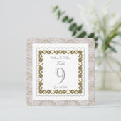 carte numéro de table mariage dentelle blanche arr (Debout devant)