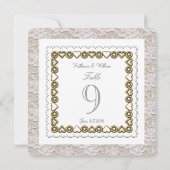 carte numéro de table mariage dentelle blanche arr (Dos)