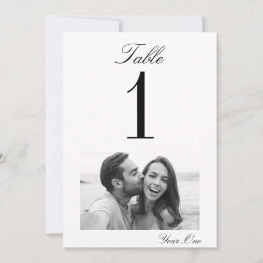 Carte Numéro de table Mariage Moments chères (5x7) (Devant)