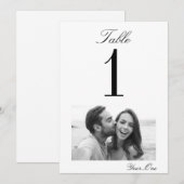 Carte Numéro de table Mariage Moments chères (5x7) (Devant / Derrière)