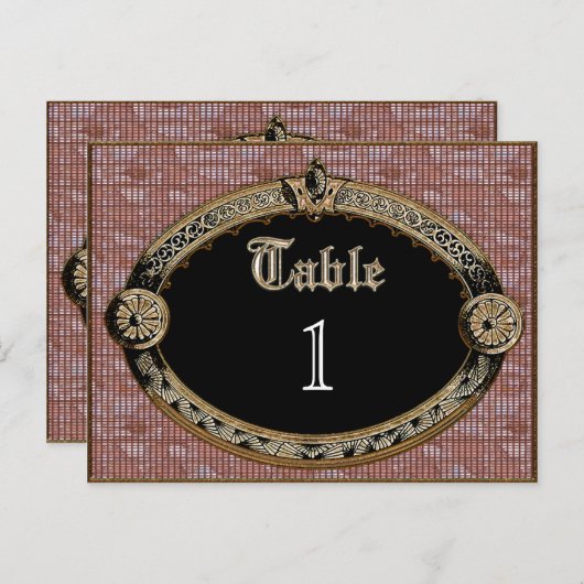 Carte Numéro de table Meredith (Devant / Derrière)