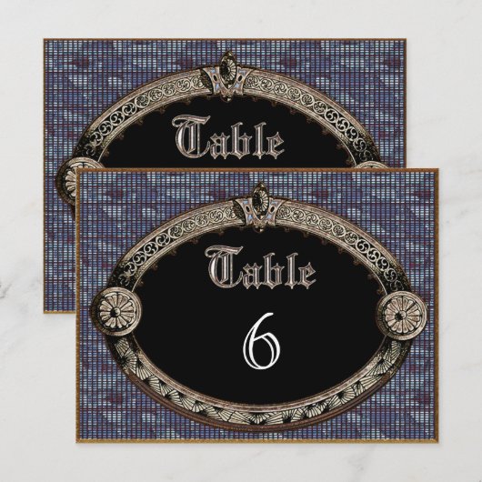 Carte Numéro de table Meredith Niles (Devant / Derrière)