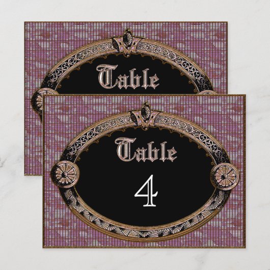 Carte Numéro de table Meredith Rue (Devant / Derrière)