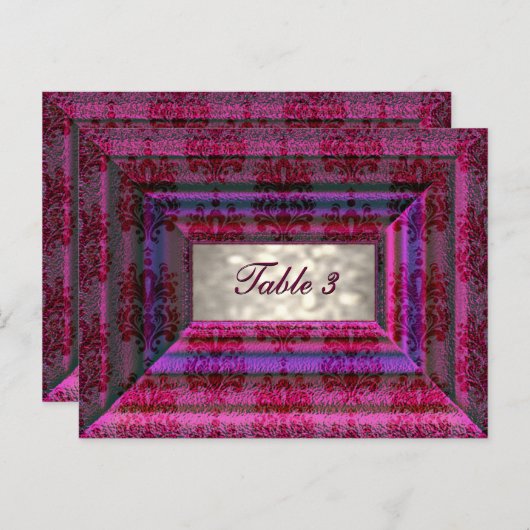 Carte Numéro de table Monteuxe (Devant / Derrière)