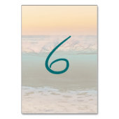 Carte Numéro de table Ocean Sunrise Réception (Dos)