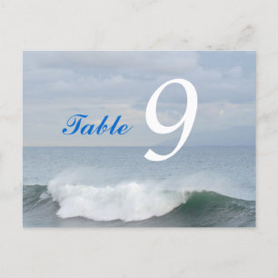 Carte Numéro de table Ocean Wave