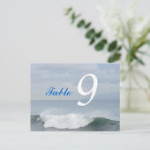 Carte Numéro de table Ocean Wave (Debout devant)