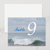 Carte Numéro de table Ocean Wave (Devant / Derrière)