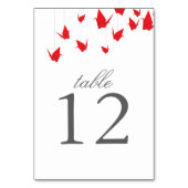 Carte Numéro de table Origami Cranes (Par défaut)