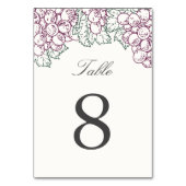 Carte Numéro de table Pays Vin (Par défaut)