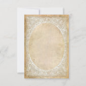 Carte numéro de table Romance rustique dentelle vi (Dos)