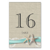 Carte Numéro de table Starfish Aqua (Par défaut)